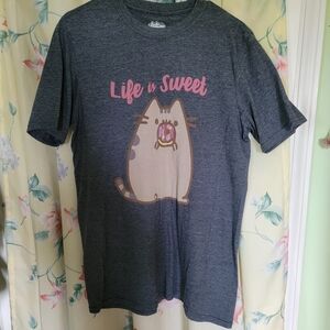 Pusheen Gray 'Life is Sweet' Short Sleeve Tee 2016